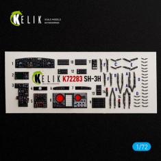 1/72 SH-3H Sea King Interior 3D Decal Set for ForeArt Kit