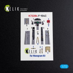 1/72 F-104C Starfighter Interior 3D Decal for Monogram Kit