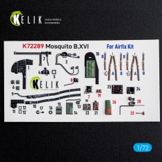 1/72 de Havilland Mosquito B.XVI Interior 3D Decal for Airfix Kit