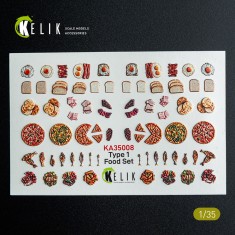 1/35 Food Set Type 1 (3D Decal for dioramas)