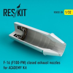 1/32 F-16 Fighting Falcon (F100-PW) Closed Exhaust Nozzles for Academy kits