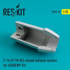1/32 F-16 Fighting Falcon (F110-GE) Closed Exhaust Nozzles for Academy kits