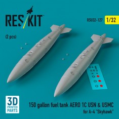1/32 150 gallon Fuel Tank AERO 1C USN and USMC for A-4 Skyhawk (2pcs)