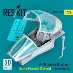 1/32 A-7D Corsair II Cockpit (Basic edition with 3D decals) for Trumpeter kit
