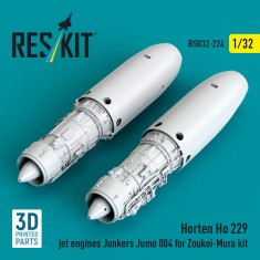1/32 Horten Ho 229 Junkers Jumo 004 Jet Engine Set (2pcs) for Zoukei-Mura Kit
