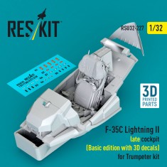 1/32 F-35C Lightning II Late Cockpit (Basic edition with 3D decals) for Trumpeter kit
