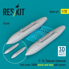 1/32 F-14 Tomcat External Fuel Tanks 1000L (Early and Late) with Pylons (2pcs)