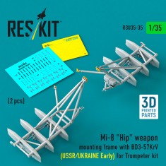 1/35 Mi-8 Hip Weapon Mounting Frame with BD3-57KrV (USSR/UKRAINE Early) for Trumpeter kit