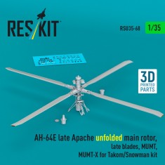 1/35 AH-64E Apache Unfolded Rotor MUMT-X for Takom/Snowman