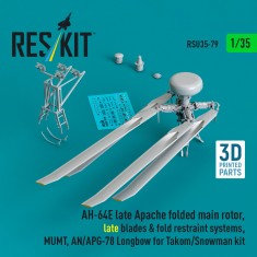 1/35 AH-64E Folded Rotor w/MUMT & Longbow for Takom/Snowman