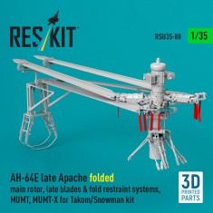 1/35 AH-64E Folded Rotor w/Restraints & MUMT-X for Takom/Snowman