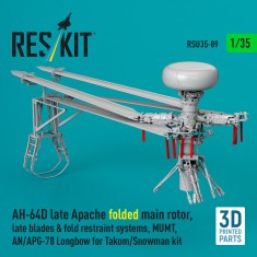 1/35 AH-64D Folded Rotor w/MUMT & Longbow for Takom/Snowman