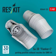 1/48 Su-30 Flanker-C Parking Position Exhaust Nozzles for Great Wall Hobby Kit
