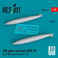 1/48 300 Gallon Fuel Tank Aero 1D for Av-8B, Harrier II Gr.7/9, T.10 (2pcs)