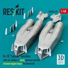 1/48 B-1B Lancer Early Nacelles w/Air Intakes n Exhaust Nozzle (closed engine bay) Revell