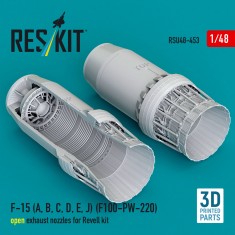 1/48 F-15 A, B, C, D, E, J (F100-PW-220) open Exhaust Nozzles for Revell kit