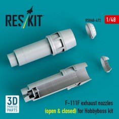 1/48 F-111F Exhaust Nozzles (Open & Closed) for HobbyBoss Kit