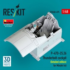 1/48 P-47D-25,26 Thunderbolt Cockpit (Detailed edition) for MiniArt kit