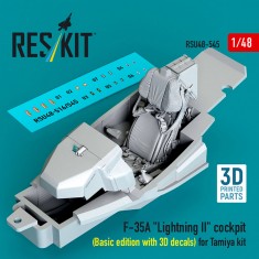 1/48 F-35A Lightning II Cockpit (Basic edition with 3D decals) for Tamiya kit