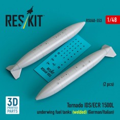 1/48 Tornado IDS/ECR 1500L Underwing Fuel Tanks (welded) (German AF / Italian AF) (2pcs)