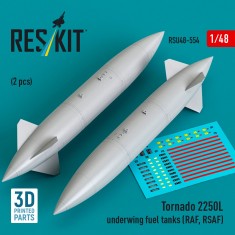 1/48 RAF/RSAF Tornado 2250L Underwing Fuel Tanks (2pcs)