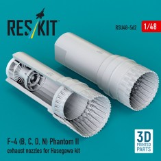 1/48 F-4 (B, C, D, N) Phantom II Exhaust Nozzles for Hasegawa kit