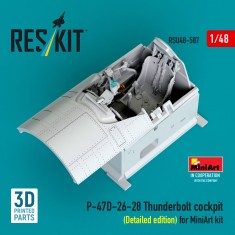 1/48 P-47D-26-28 Thunderbolt Cockpit (Detailed edition) for MiniArt kit