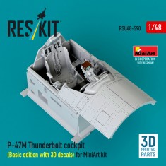 1/48 P-47M Thunderbolt Cockpit (Basic edition with 3D decals) for MiniArt kit