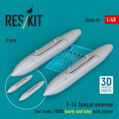 1/48 F-14 Tomcat External Fuel Tanks 1000L (Early and Late) with Pylons (2pcs)