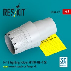 1/48 F-16 Fighting Falcon (F110-Ge-129) Open Exhaust Nozzle for Tamiya Kit