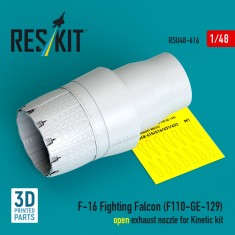 1/48 F-16 Fighting Falcon (F110-Ge-129) Open Exhaust Nozzle for Kinetic Kit