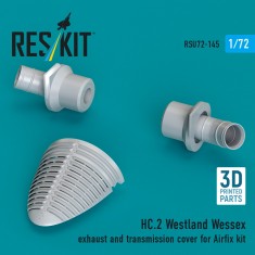 1/72 Westland Wessex HC.2 Exhaust and Transmission Cover for Airfix Kit