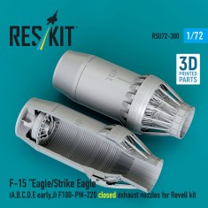 1/72 F-15 Strike Eagle A/B/C/D/E Early/J F100-PW-220 closed Exhaust Nozzles for Revell