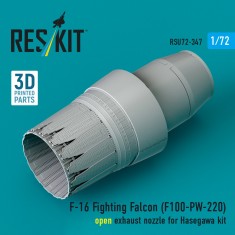 1/72 F-16 Fighting Falcon F100-PW-220 Open Exhaust Nozzle for Hasegawa Kit