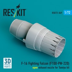 1/72 F-16 Fighting Falcon F100-PW-220 Open Exhaust Nozzle for Tamiya Kit