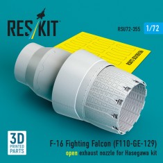 1/72 F-16 Fighting Falcon F110-GE-129 Open Exhaust Nozzle for Hasegawa Kit