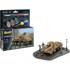 1/76 Sd.Kfz. 234/2 Puma Model Set (kit, glue, brush, paints)