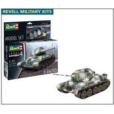 1/35 T-34/85 Model Set (kit, glue, brush, paints)