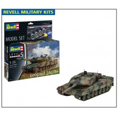 1/35 Leopard 2 A6M+ Model Set (kit, glue, brush, paints)