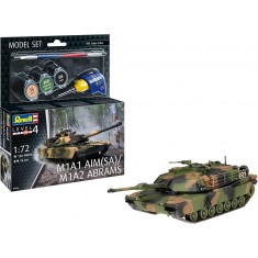 1/72 M1A1 AIM (SA)/ M1A2 Abrams Model Set (kit, glue, brush, paints)