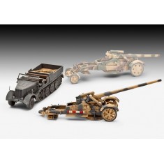 1/35 Model Set - Sd.Kfz.9 "Famo" 21cm Morser 18 /17cm K (kit, basic colours, brush, adhesive)