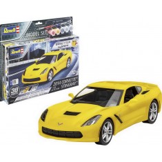 1/25 Corevette Stingray 2014 Model Set (kit, paints, cement & brush)