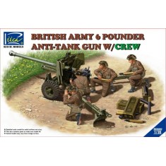 1/35 British Army 6 Pounder Anti-Tank Gun with Crew 