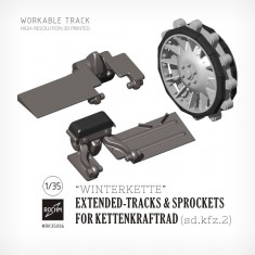 1/35 SdKfz.2 Kettenkraftrad Extended-Tracks & Sprockets