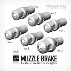 1/35 Muzzle Brake for German 88mm KwK/Pak (6 Versions)