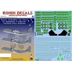 1/48 RAAF 37 Squadron C-130J-30 Tactical Grey Scheme Decals for Italeri kits