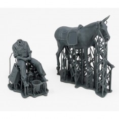 1/35 WWII German Soldier With Mule