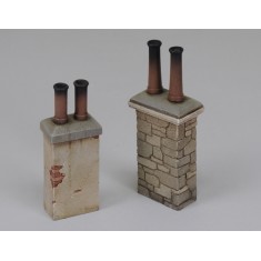 1/32-1/35 Chimneys No.1 for Diorama (2 Chimneys)