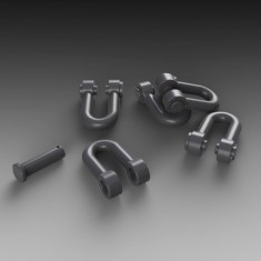 1/35 Tiger I Hooks No.1 (White Metal)
