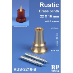 Rustic Brass Plinth/Pedestal Stand (high: 22mm, bottom dia.: 16mm, upper dia.: 8mm)